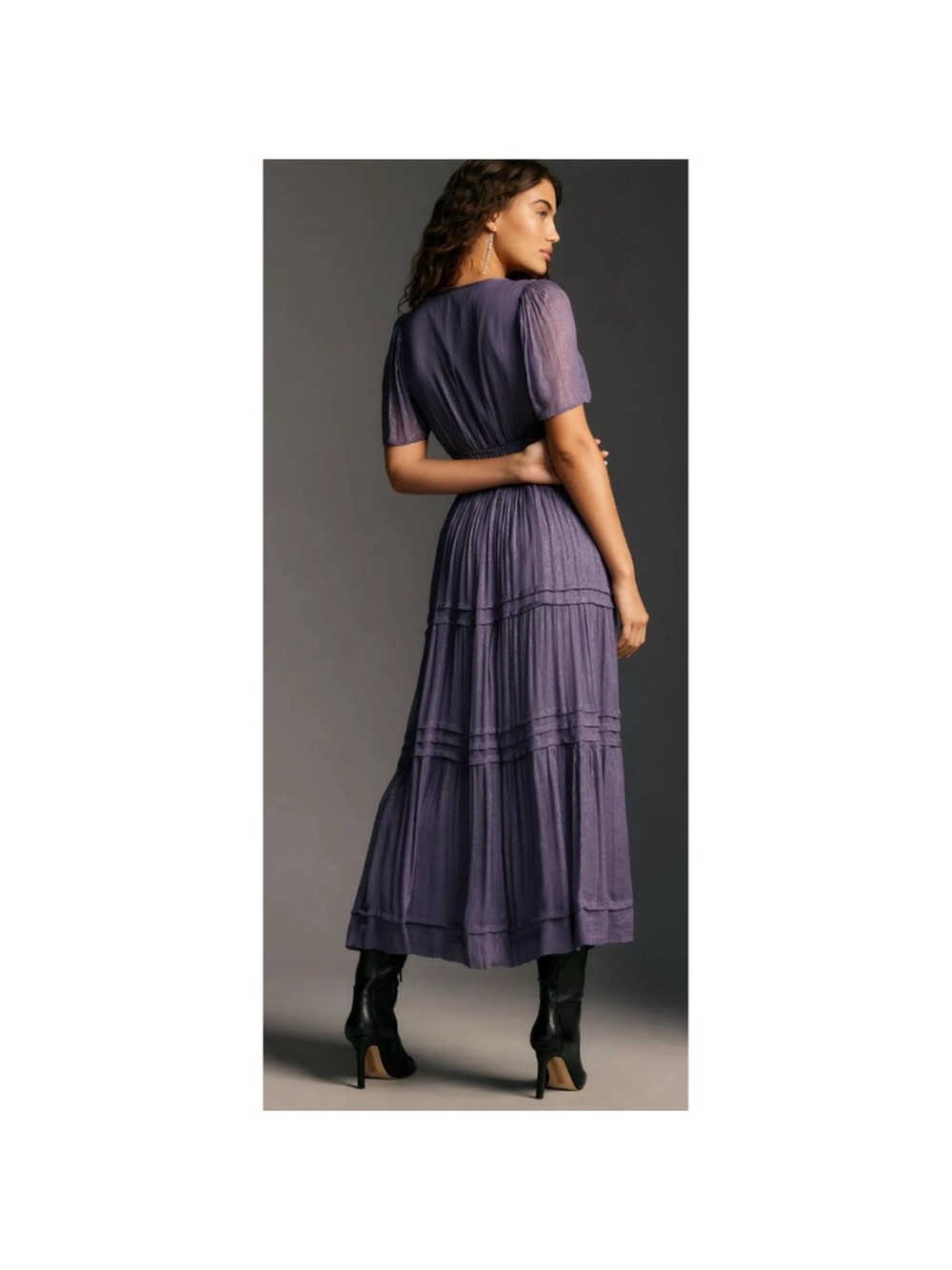NEW WITH TAGS Anthropology Women's Twilight Purple Tiered Maxi Dress - Brand: - Picture 4 of 5